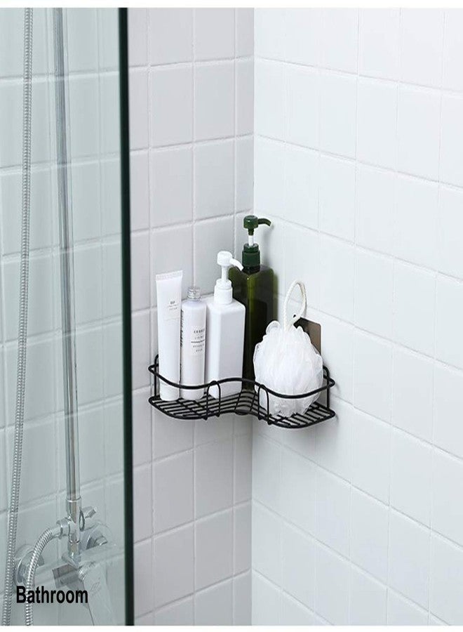 Emergity Self-Adhesive Metal Bathroom Accessories Storage Corner Shelf Rack Organizer Shampoo Holder for Bathroom ( Pack of 1 ) - Image 3